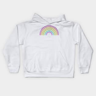 Rainbow Neon Sign Kids Hoodie